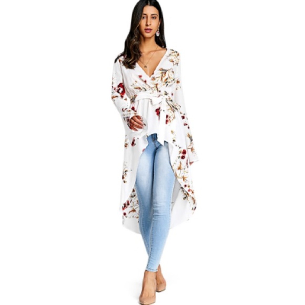 Asymmetrical High Low Women Long shirt
